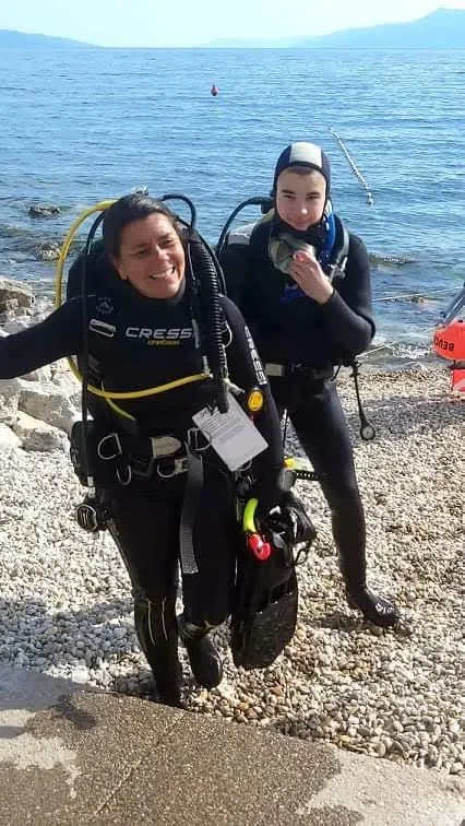 Instruktor i polaznica nakon zarona